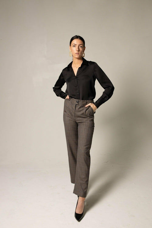 Womens Straight Leg Wool Pants – Tailored Wool Trousers
